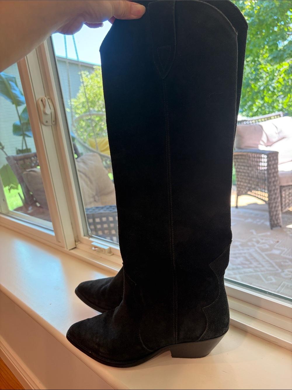 Isabel Marant Black Suede Over-the-Knee Boots